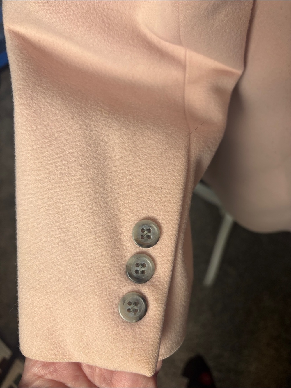 Ann Taylor Pale Blush Pink Single-Breasted Blazer - Picture 4 of 5